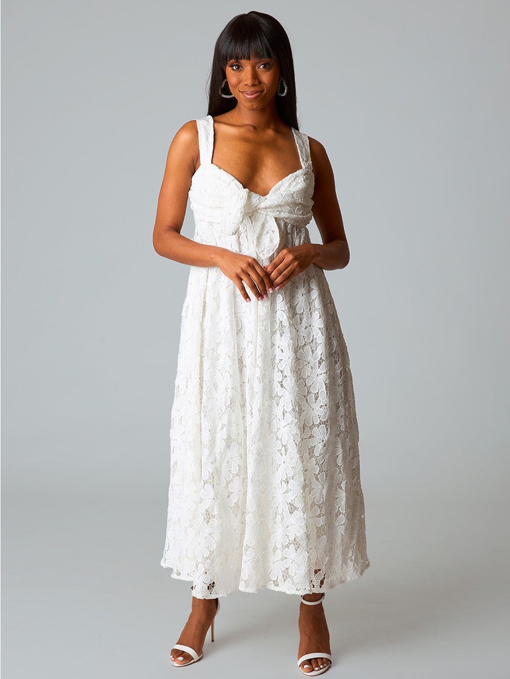 NWT BUDDY LOVE White Lace Kenny Maxi Dress Sz M